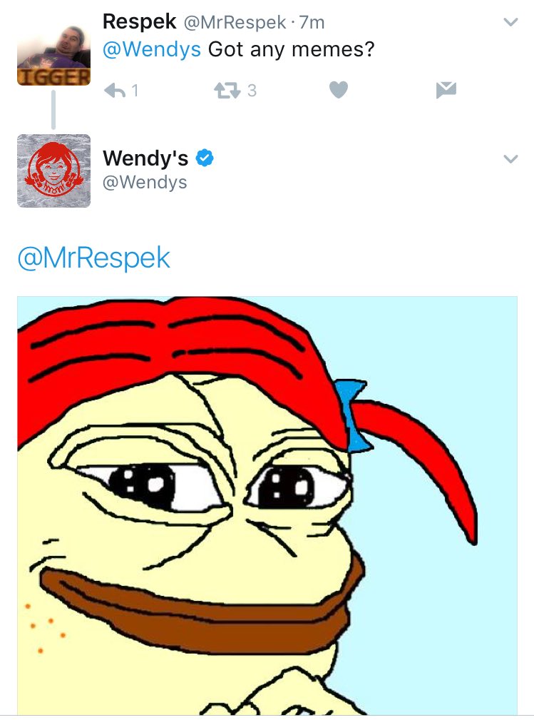Wendy's Pepe — the OC frog drawn by the Wendy's Twitter account